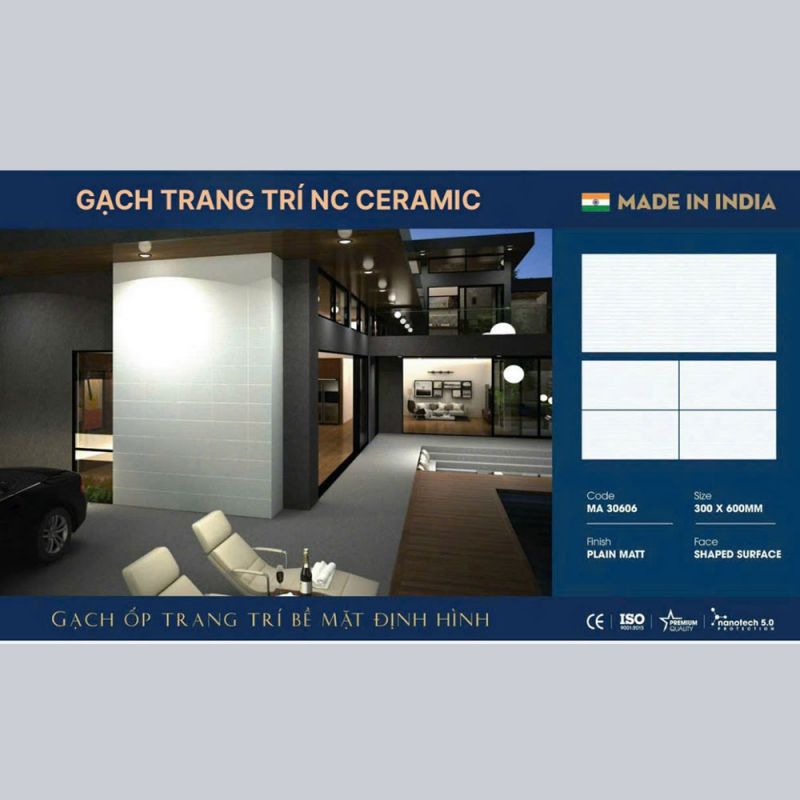 Gạch ốp tường Ấn độ kích thước 30x60 MA30606