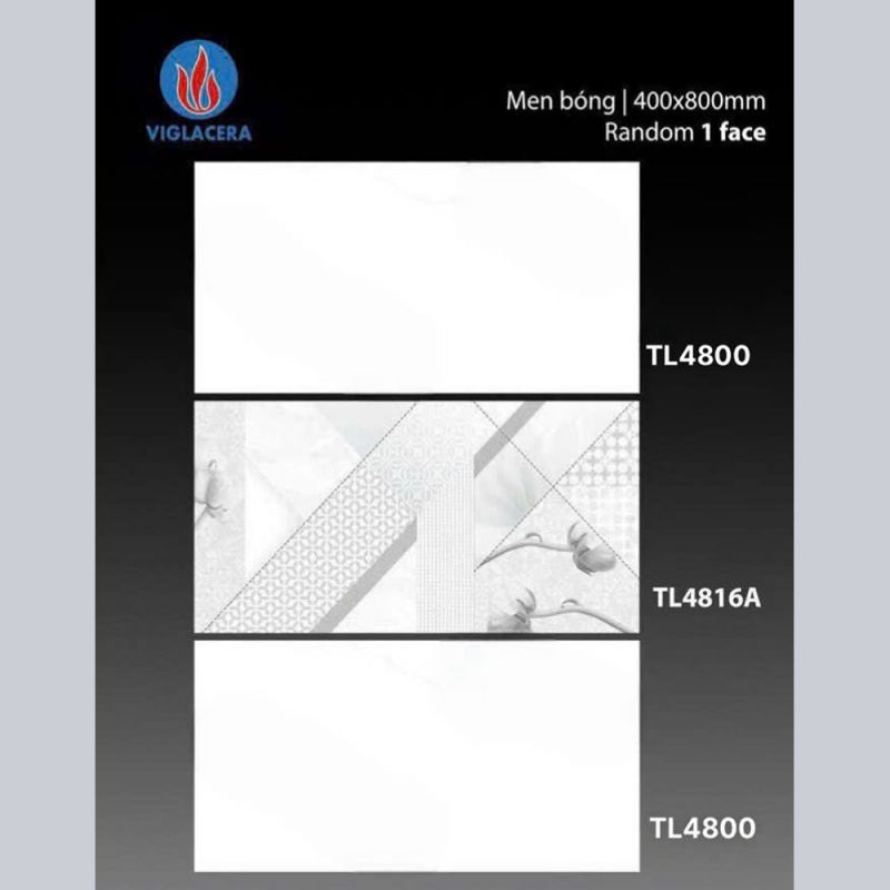 Gạch ốp tường Viglacera kích thước 40x80 TL4800-TL4816A-TL4800